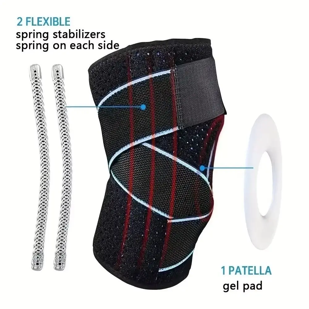 

Adjustable Strap Compression Knee Brace Pressurized Elastic Side Stabilizers Meniscus Tear Support Joint Support Protector