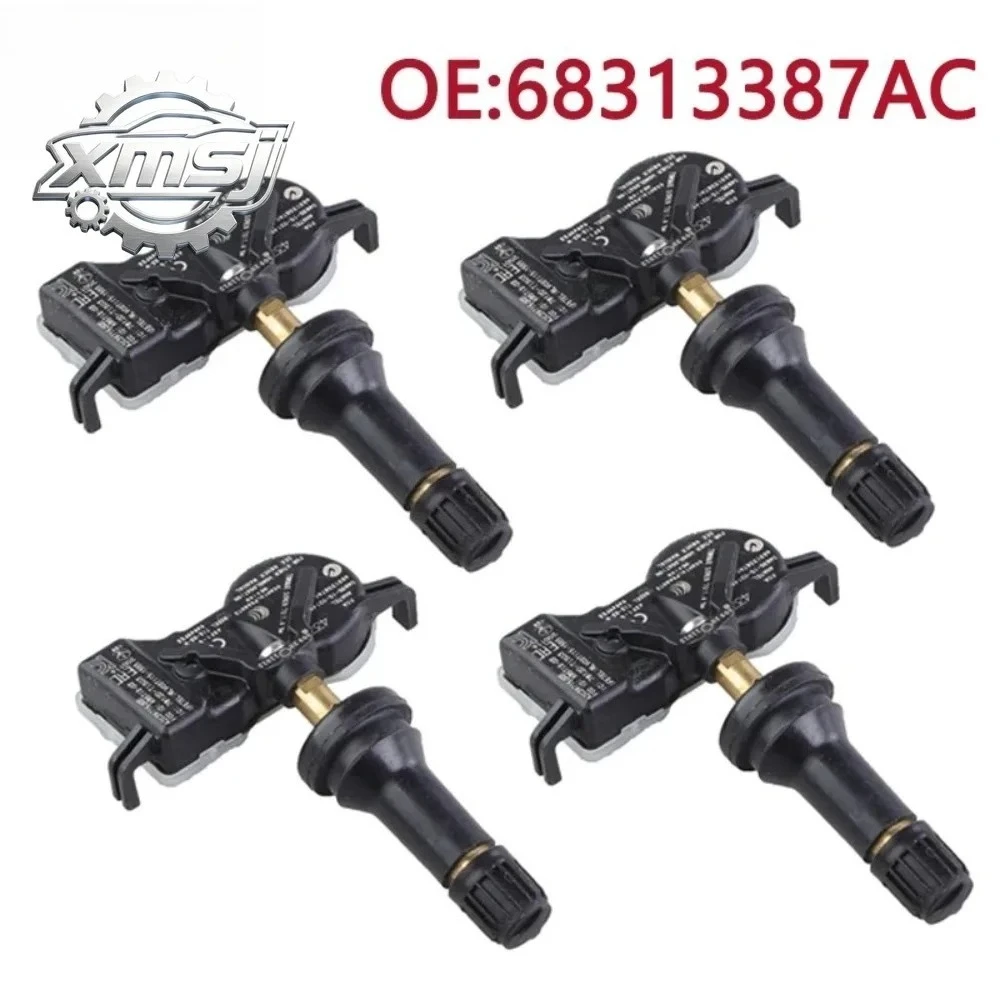 

YAOPEI-Sensor de presión de neumáticos, dispositivo TPMS para Dodge Durango Jeep Grand Cherokee Renegade, 68313387AC, 433MHZ