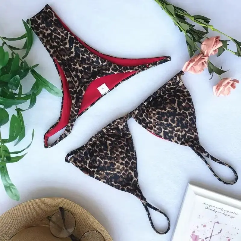 2024 مايكرو ليوبارد بيكيني المرأة عالية قطع ضمادة رفع ملابس السباحة مثير ثوب السباحة مبطن ثونغ ملابس السباحة ، الصيف عطلة الشاطئ