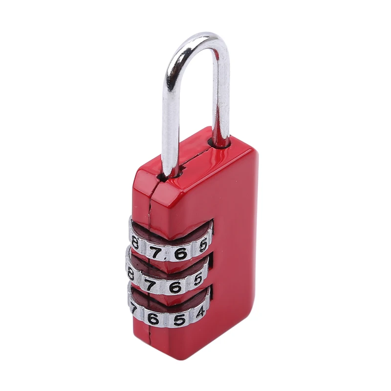 Small Zinc Alloy 3 digit Password Lock for Cabinet Gym Drawer Code Changeable Locks Travel Luggage Security Padlock