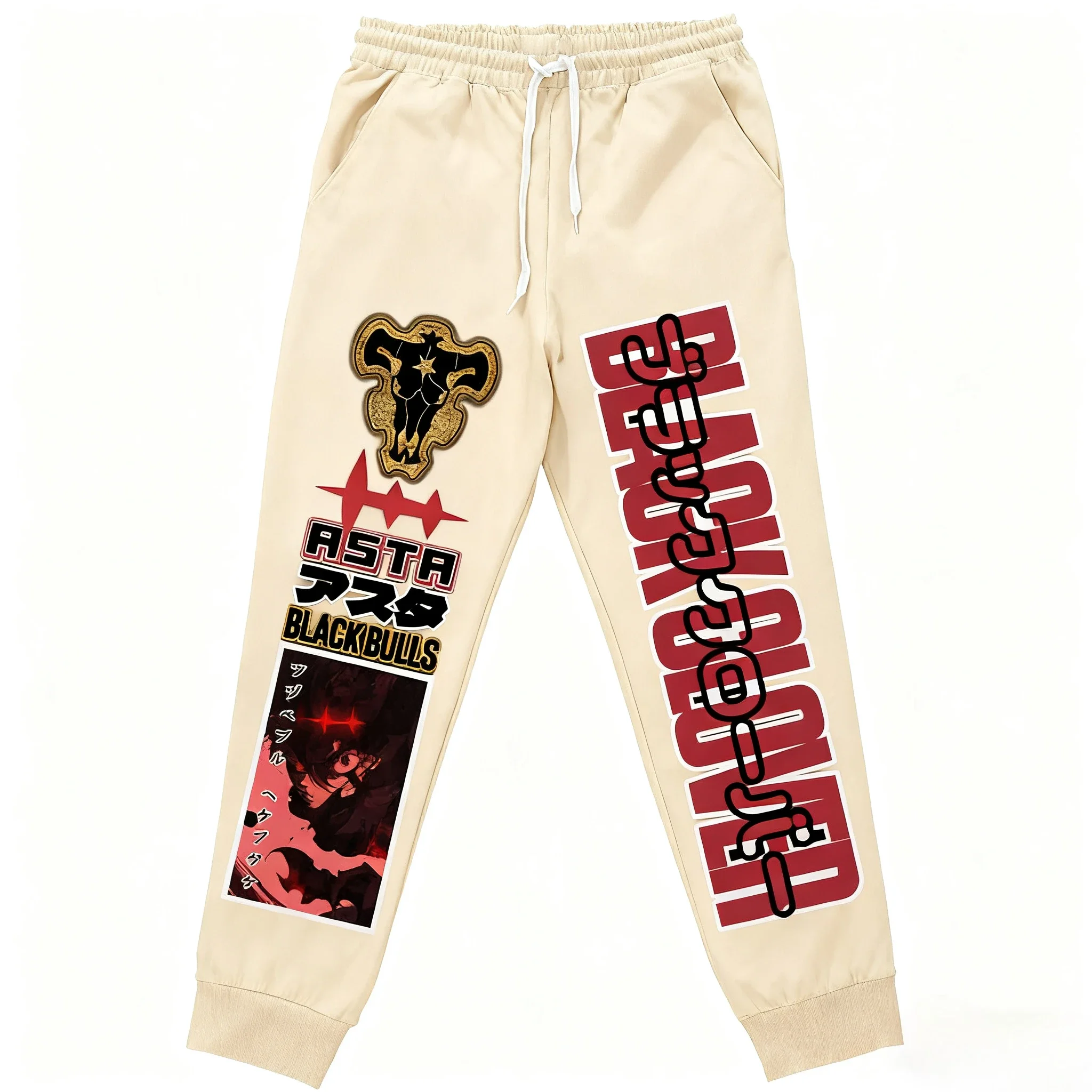 New Black Clover Anime Men Sweatpants Japanese Cartoon Print Jogger Pants Loose Streetwear Casual Y2k Clothes