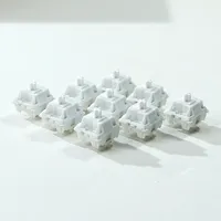 HMX & Feker White Marble V3 Switch 5 Pins Linear Mechanical Keyboard MX Switches HIFI 42gf for Custom Keyboard Kit Factory Lubed