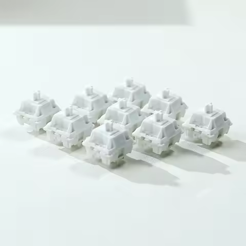 HMX &amp; Feker White Marble V3 Switch 5 Pins Linear Mechanical Keyboard MX Switches HIFI 42gf for Custom Keyboard Kit Factory Lubed