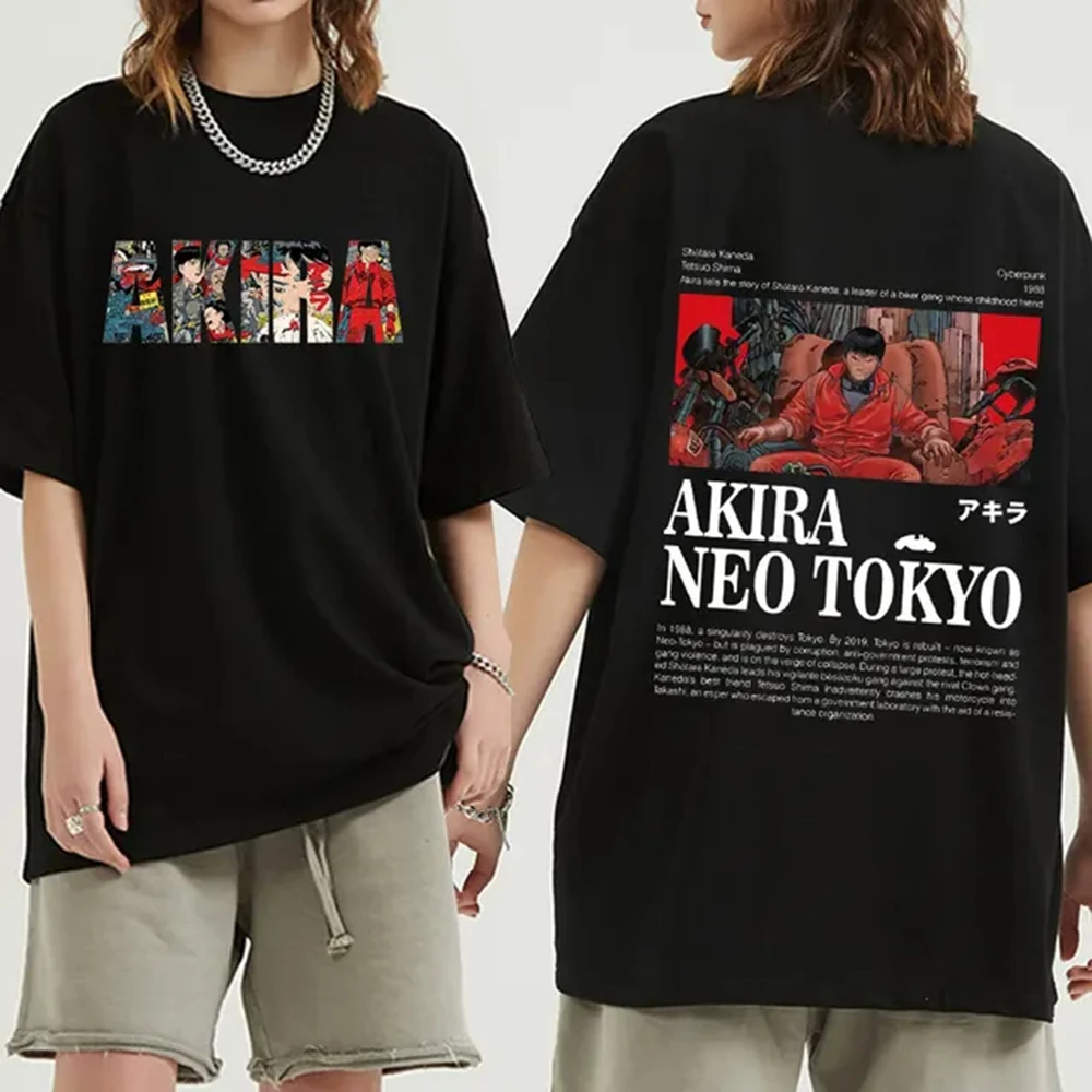 Japanese Anime Neo Tokyo Akira T Shirt Movie Science Fiction Manga Shotaro Kaneda Men Short Sleeve T Shirts 100% Cotton 72417