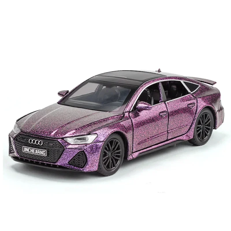 1:32 Audi RS7 Sportback lega auto diecast e veicoli giocattolo modello di auto suono e luce tirare indietro giocattoli per auto per bambini regali A920