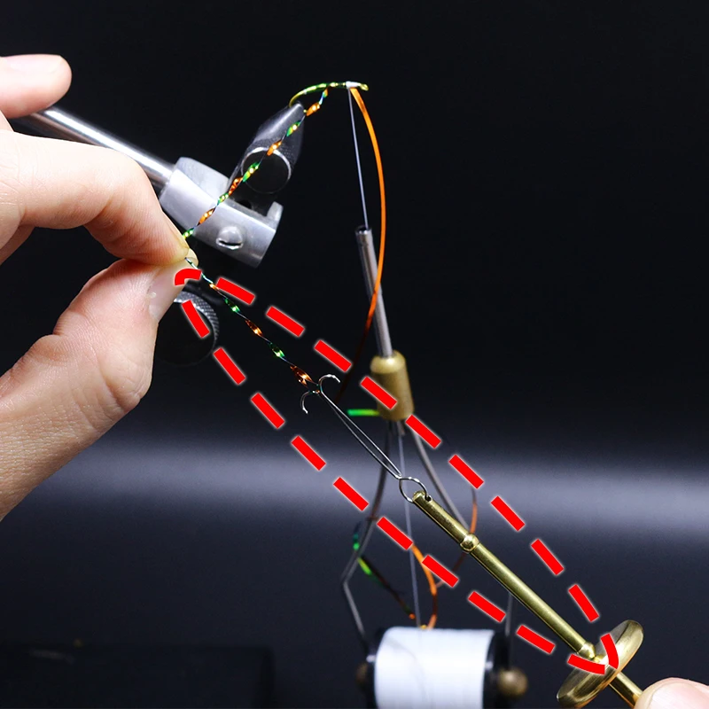 Royal Sissi 1piece fly tying disc dubbing twister spinner brass jig twister fly tying tools with rotary disc holder