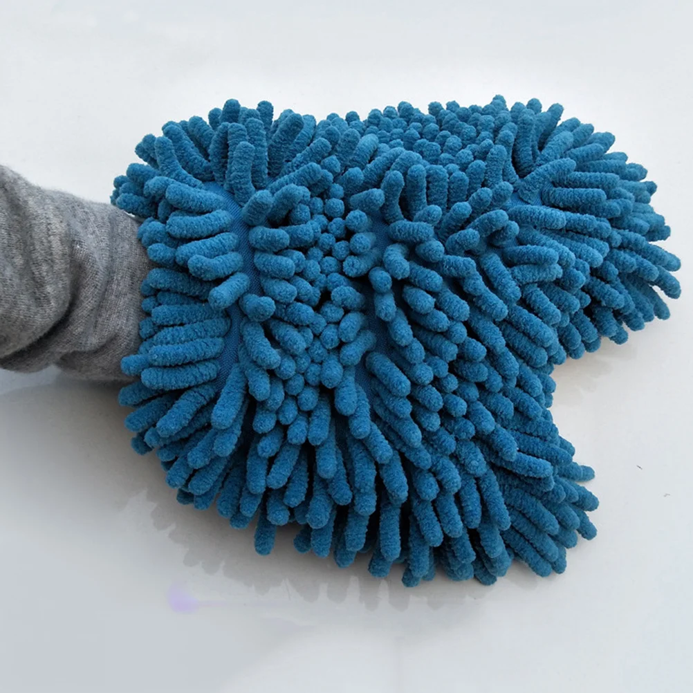 

1Pcs Coral Fleece Cleaning Mitt Chenille Quick Dusting Waterproof Car Wash Gloves Lint Free Scratch Safe Car Wash Mitt Gloves