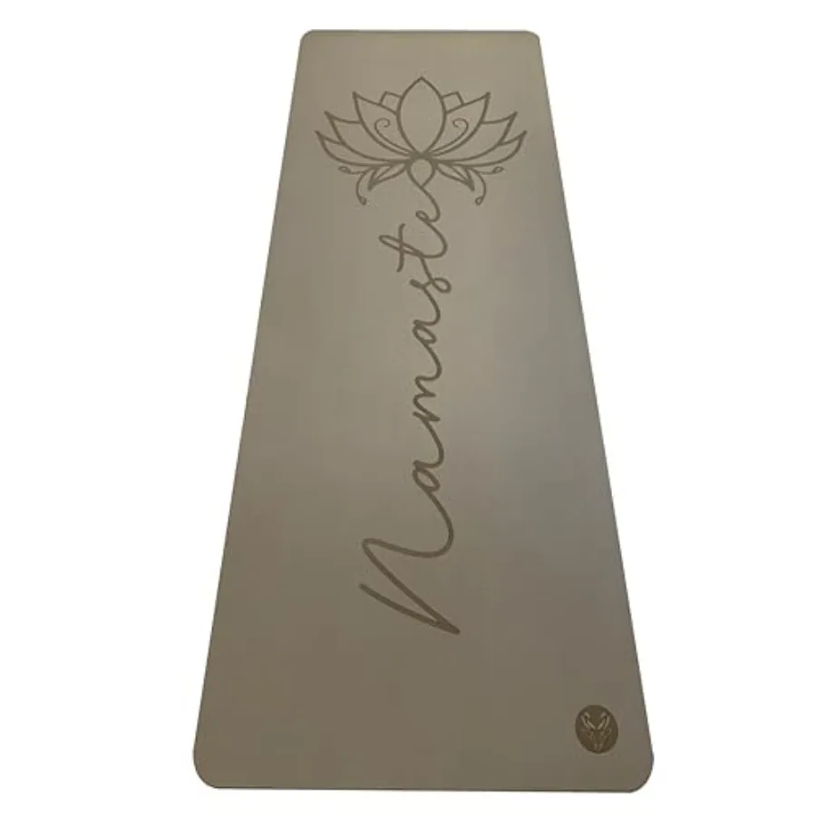 

Lotus et Moi Yoga Mat Thick 4.5mm Natural Rubber and PU Non Slip Yoga Mat with Strap for Women Natural Color Anti-Slip for Yoga