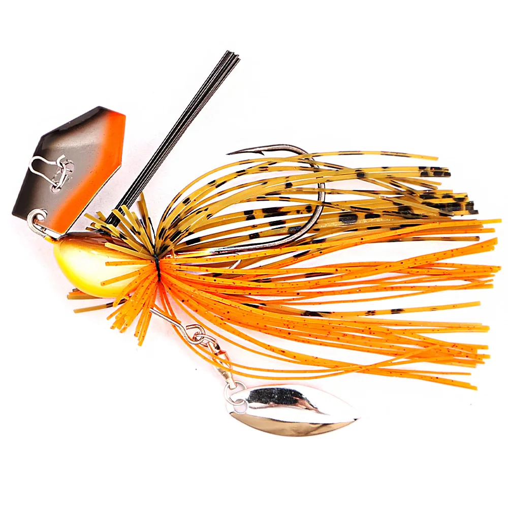 B&U Chatterbait 10,5 g 14 g Jig-Nadel mit Klingen, Spinner, Stinger-Haken, Vibrationsdraht, Power-Köder, Hecht, Bass, Jig, Angelköder