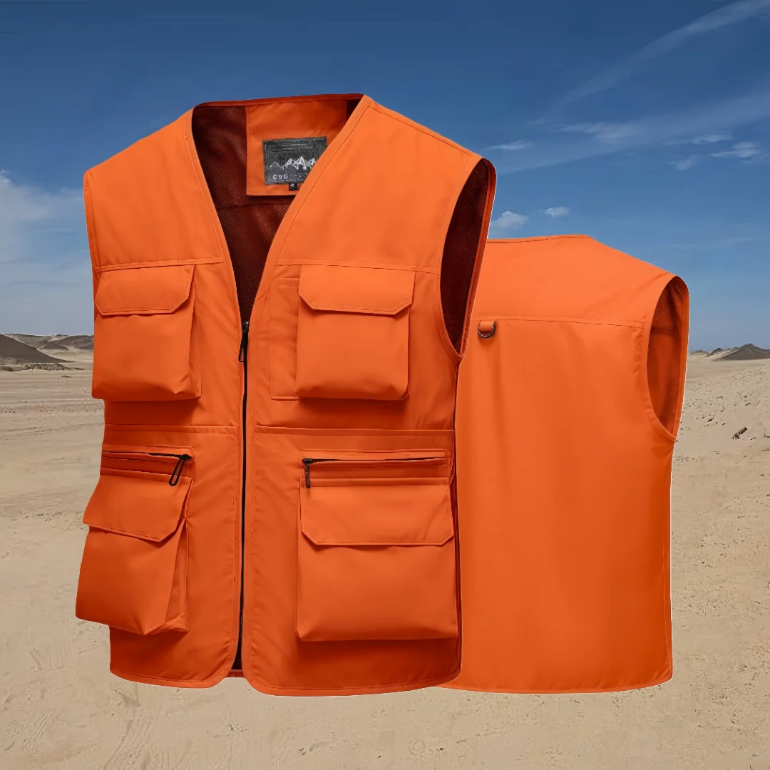 

Мужской жилет, повседневный свободный жилет для фотосъемки, большие размеры, дышащее повседневное пальто без рукавов с несколькими карманами, рабочий жилет для скалолазания, кемпинга на открытом воздухе
