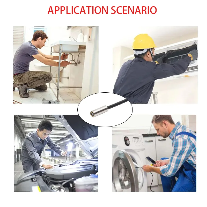 1 ميجابكسل 5.5 ملم FOV 88 °   كاميرا المنظار الصناعي لإصلاح السيارات 1.5 متر USB Type-C أندرويد 3 في 1 كاميرا المنظار الصناعي