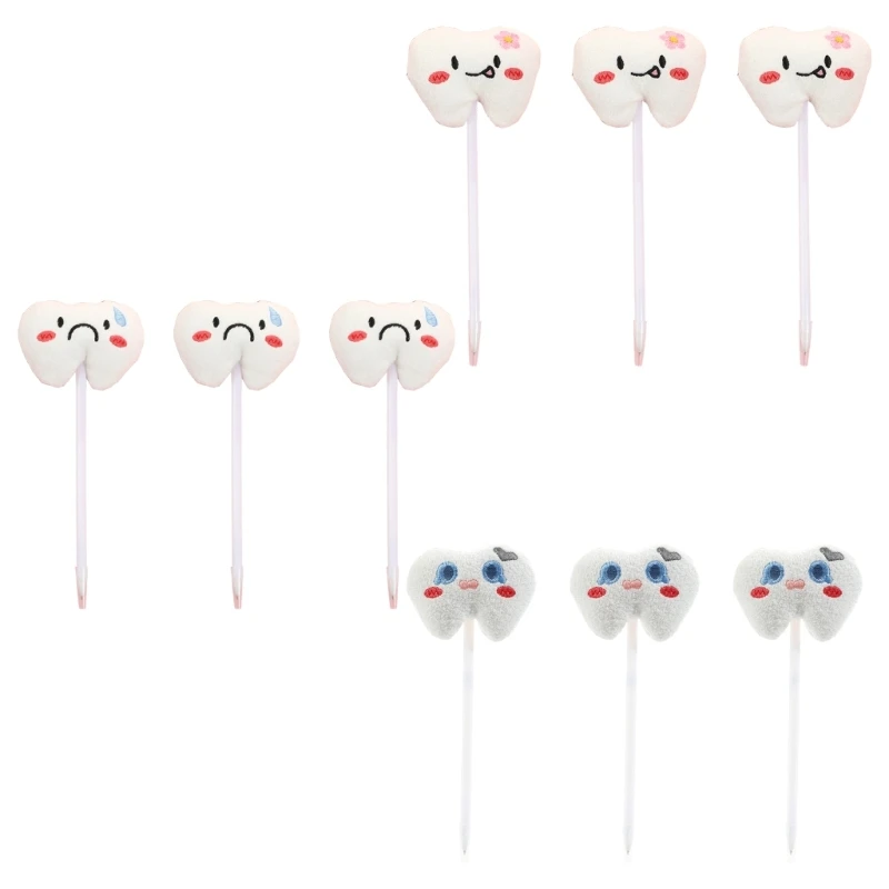 6 pçs caneta neutra caneta gel pelúcia caneta escrita secagem rápida material escolar