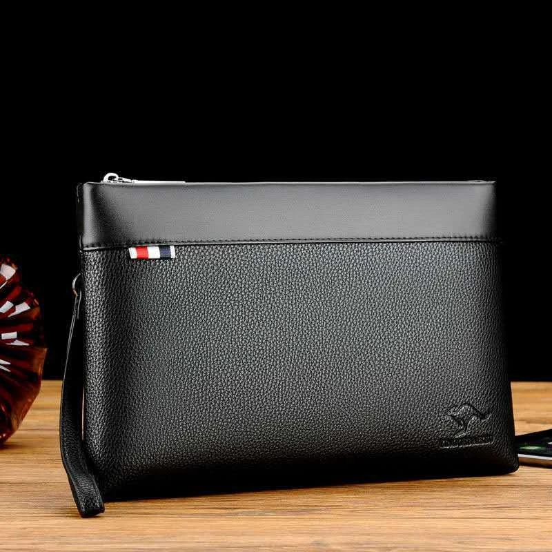 Business Style Handbag for Men, Soft PU Leather Clutch Bag, Male Waist Pack Bag, Elegant, Leisure, Stylish Hand Pouch, Fashion