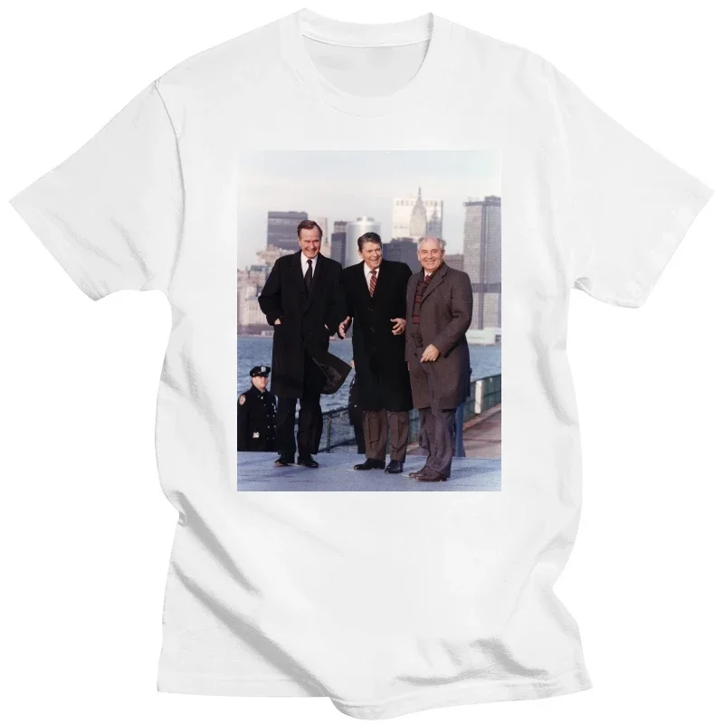 USA Russia President Reagan George H Bush Mikhail Gorbachev T-Shirt