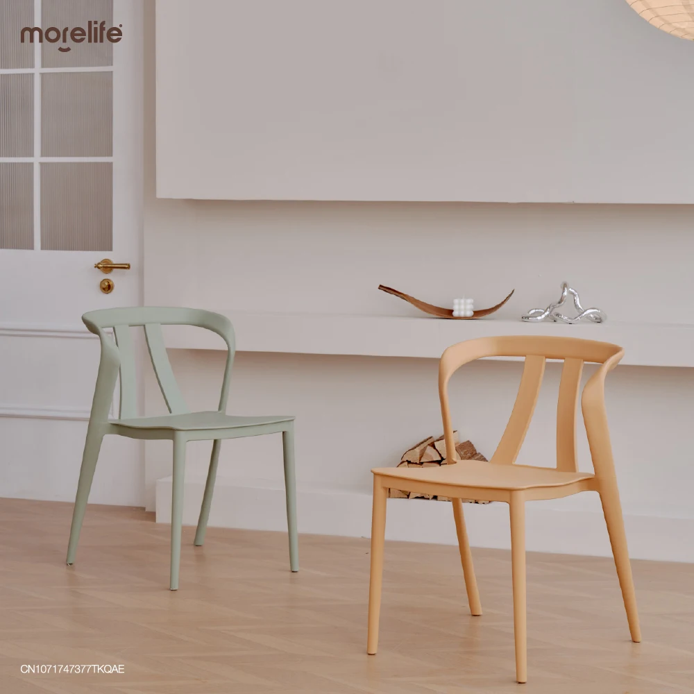 Modern Minimalist Dining Chair Wooden Leg Plastic Luxury Soft Chair Ergonomic, Toilet Chair Restaurant Coffee Shop Furniture