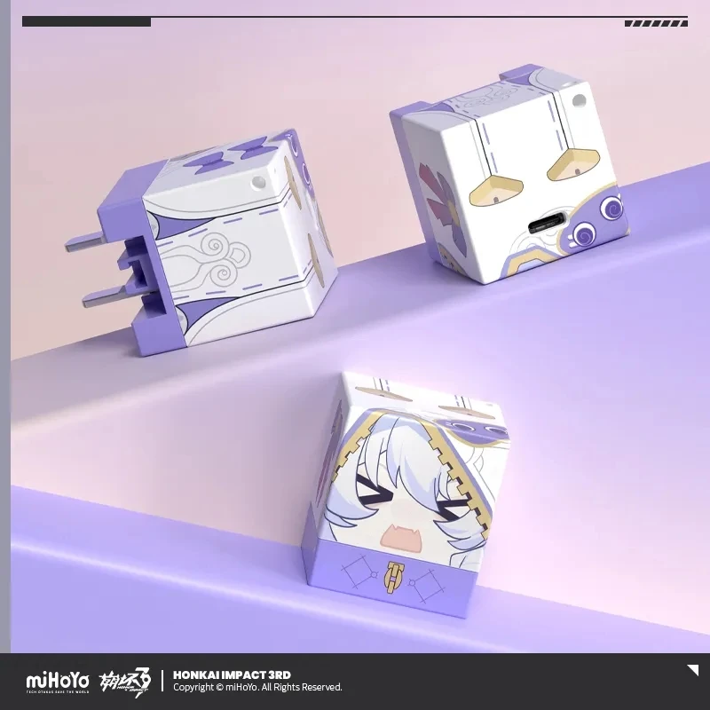 miHoYo Gioco ufficiale Theresa Charger Honkai Impact 3rd 35W Tipo-C Cubo tedesco Testa di ricarica rapida Cartoon Prop Cosplay Regali di Natale
