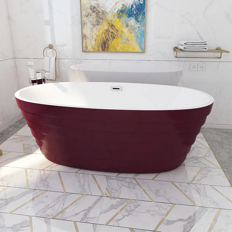 Acrylic Bathtub 1600MM 3D Tub Beauty Luxury Building Materials Shower Room Usage Length Big Space