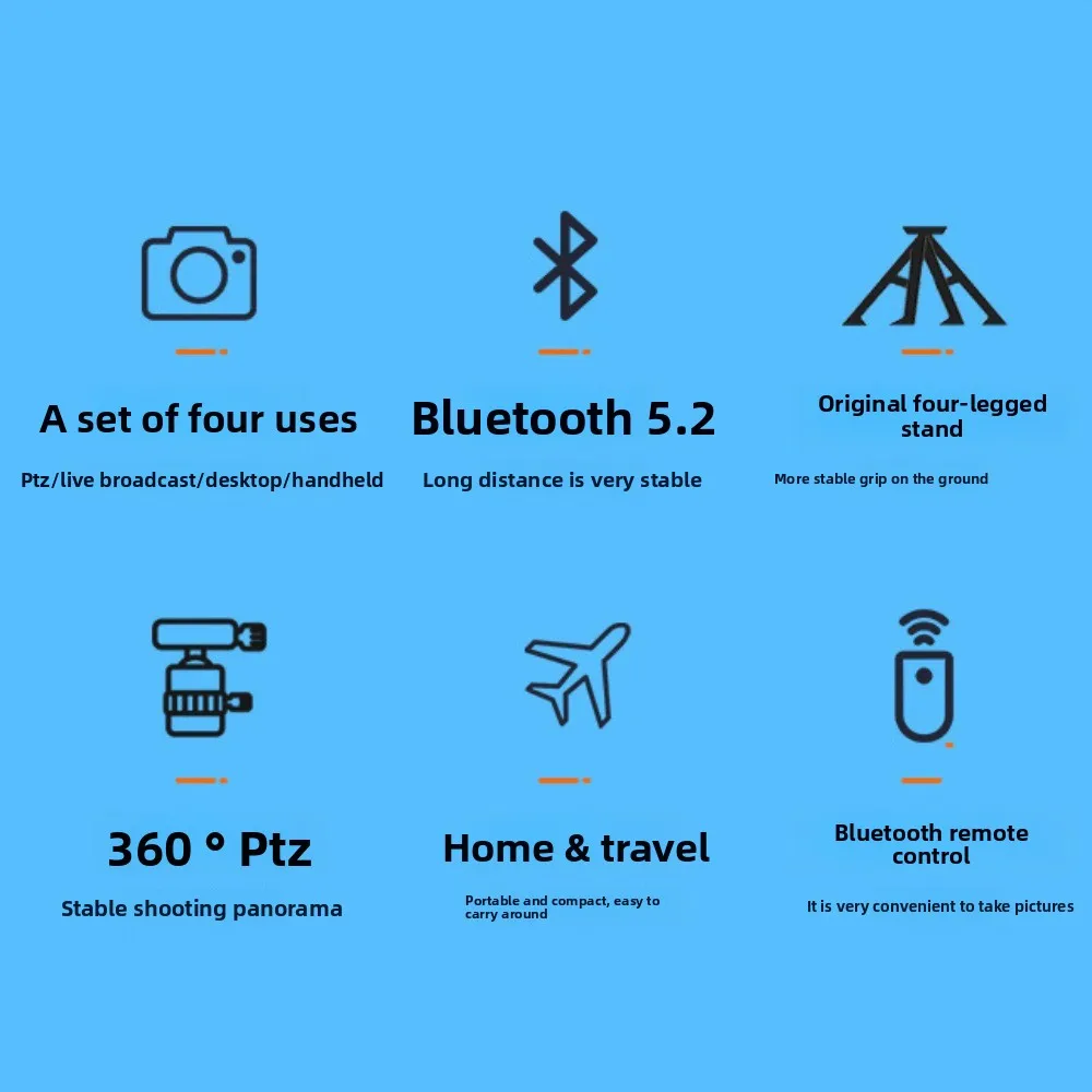 Four Legged Telescopic Selfie Stick 1.8m Portable Bluetooth Selfie Stick Adjustable Extendable Selfie Stick Stand
