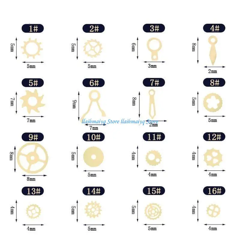 

573B 2 Boxes Mini Mixed Steampunk Charm Resin Crafts Vintage Cogs Gear Clock Charm