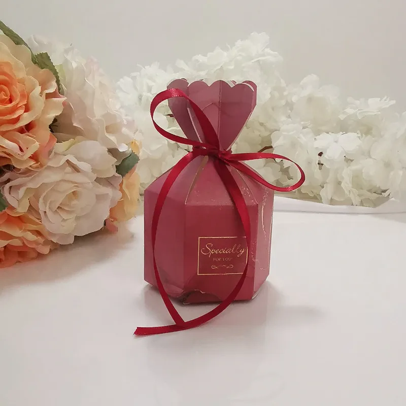 10 Stück Fischschwanz-Vase, Pralinenschachtel, Blumenmuster, Hochzeitstag, Geschenkbox, Verpackung, Box mit Band, Babyparty, Geburtstag, Party-Dekoration – Detail 28