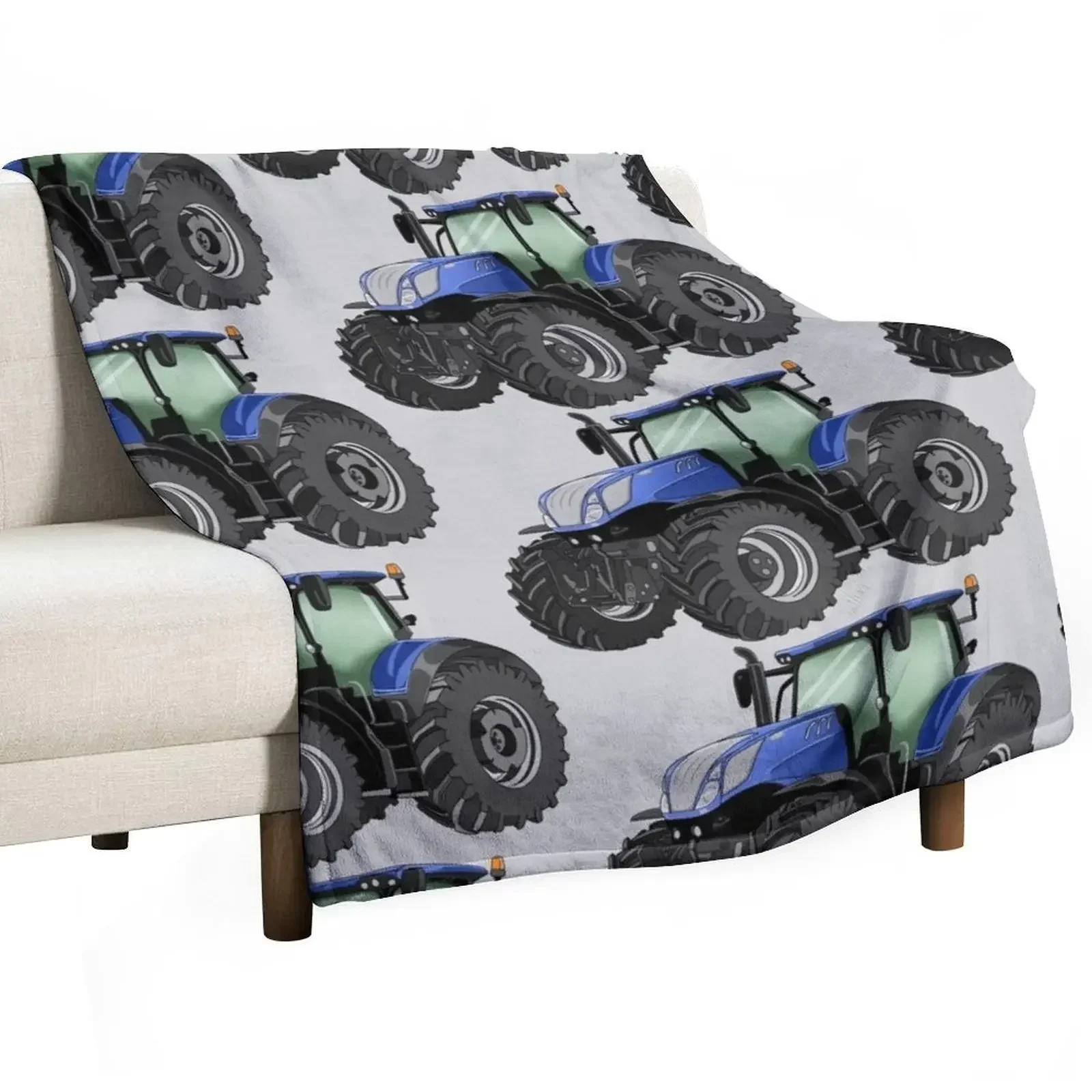 

Tractor Blue Tractor Drawing Throw Blanket Blankets For Sofas Furry Blankets