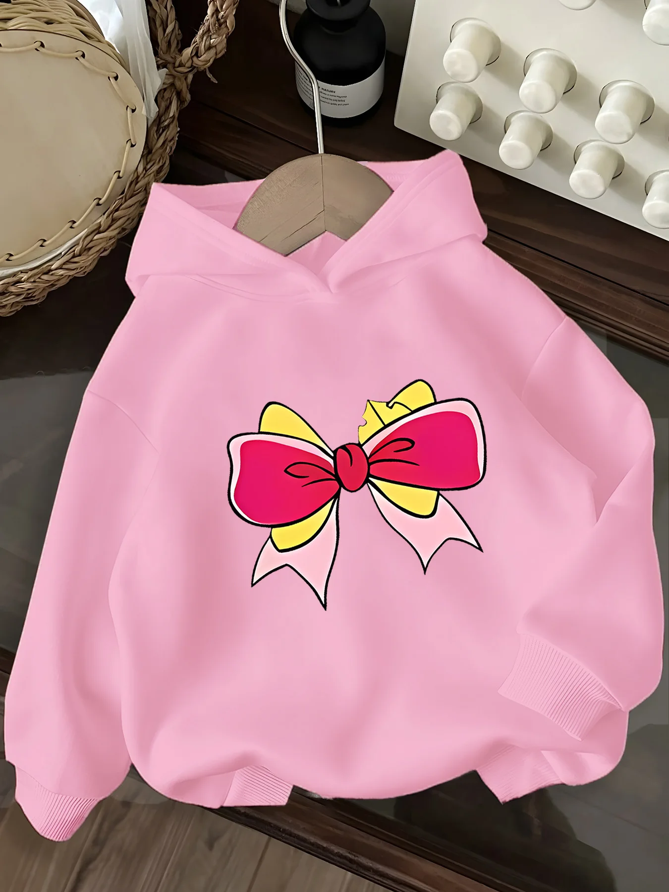 

printed girls hooded sweater children suitable for young girls and students boy party special clothing 120-160 cm