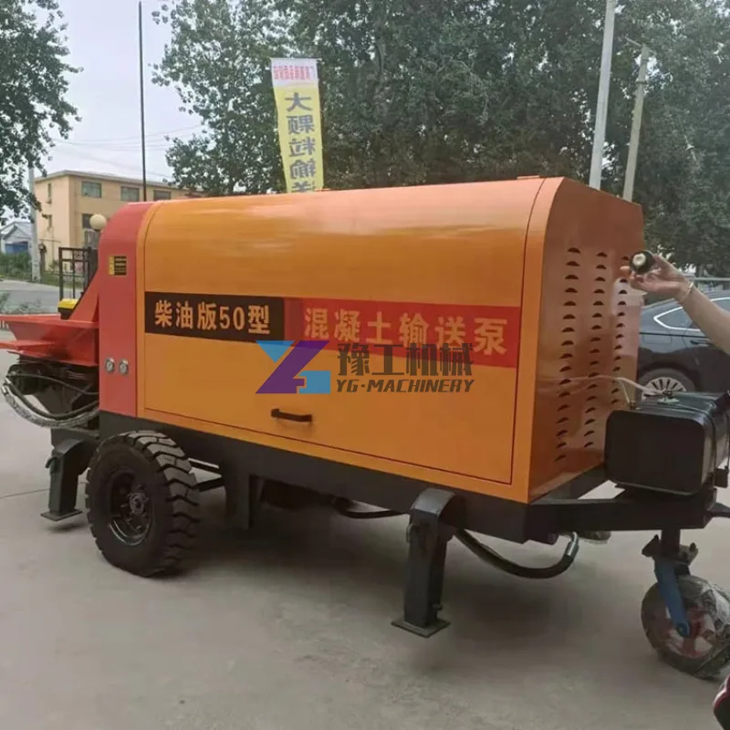 Small Aggregate Mortar Pumps Gunite Concrete 30 Model 63m Concrete Pump