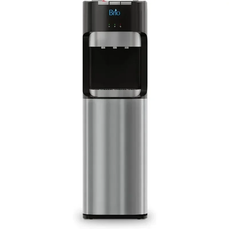 Brio Bottom Loading Water Cooler Dispenser for 5 Gallon Bottles - 3 Temperatures with Hot, Room & Cold Spouts