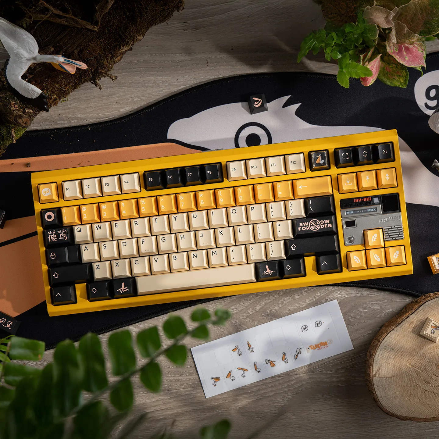 PBTfans Pelican R2 PC Keycaps Customized Dichroism Keyboard Keycaps ABS Cherry Factory Height Simple Style PC Accessories Gifts
