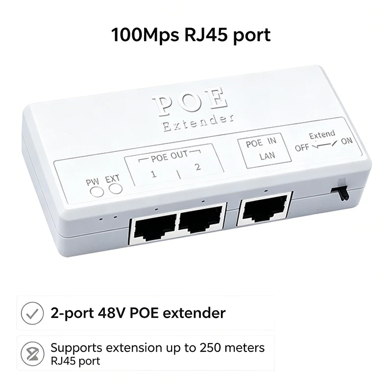 -2-ポート-100mbps-poe-イーサネット-エクステンダー-スイッチ-rj45-30w-出力で最大-250-メートルまで延長可能-ip-カメラ-アクセスポイント用-poe103sm