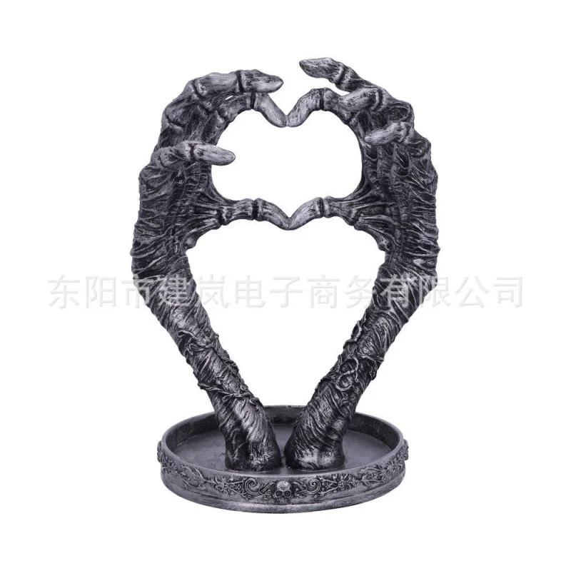 New Gothic Mummy Heart-Shaped Jewelry Tray Resin Craft Ornament Home Decoration Wholesale