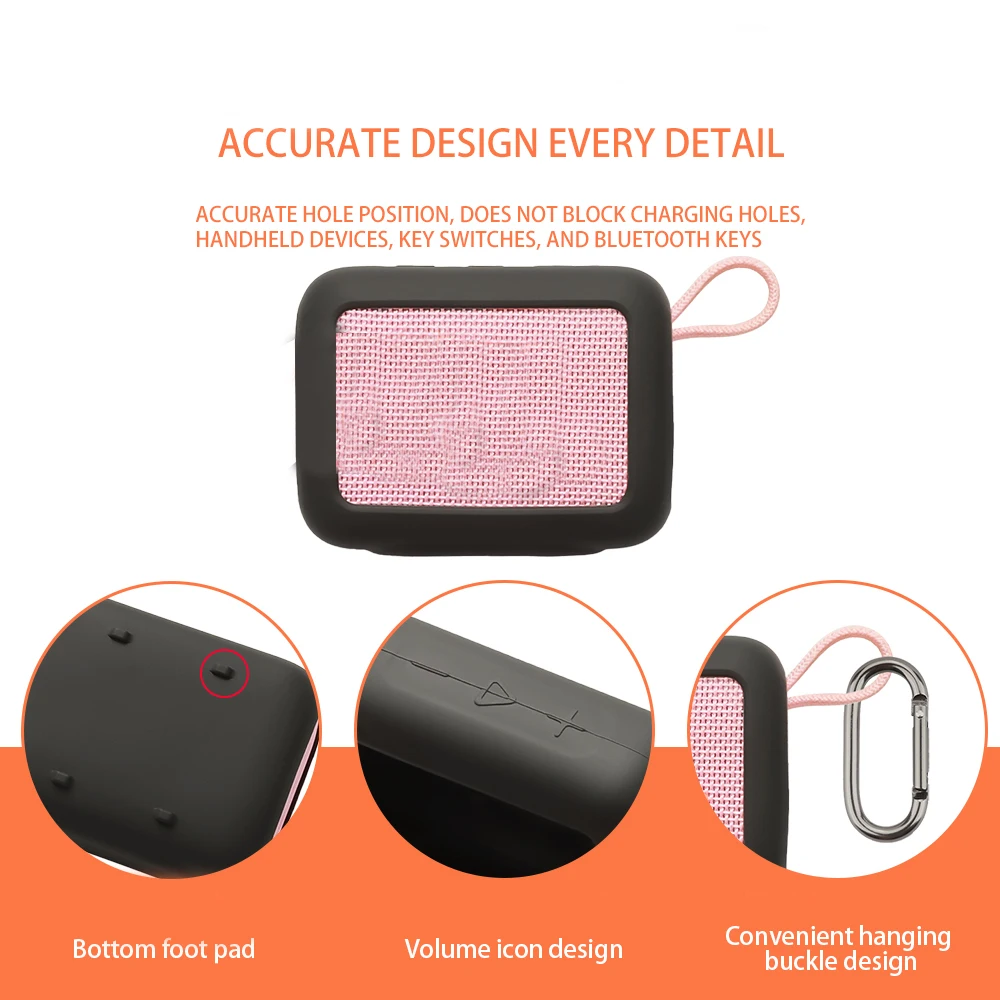 

Soft Silicone Case for JBL Go 5, Shockproof Full Body Protective Cover 360° Fit Ultra Thin 1.8mm Washable ﻿