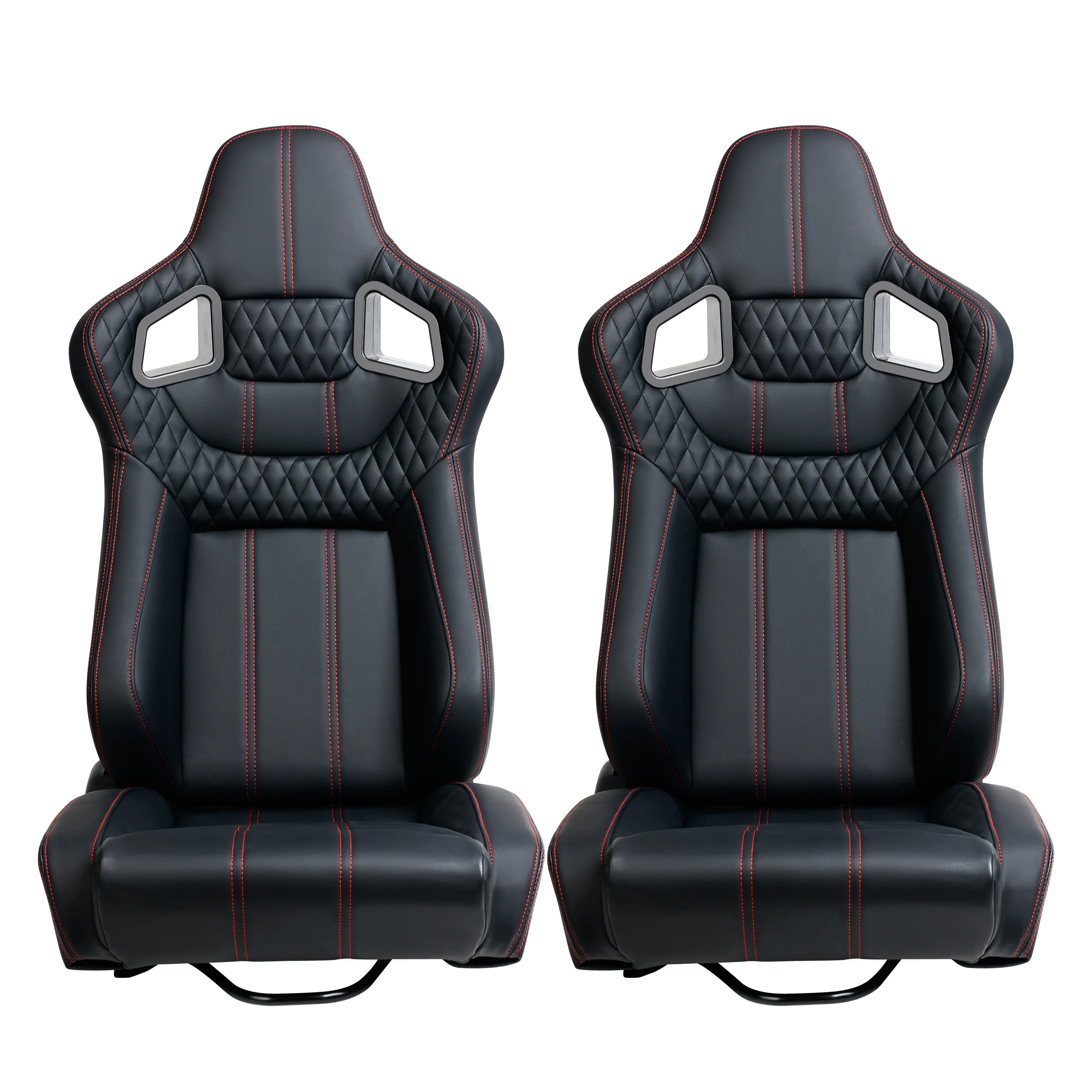 

-for 9005 Black High Quality Leather Car Vehicle Sport Adjustable Bucket SIM Racing Car Seats
