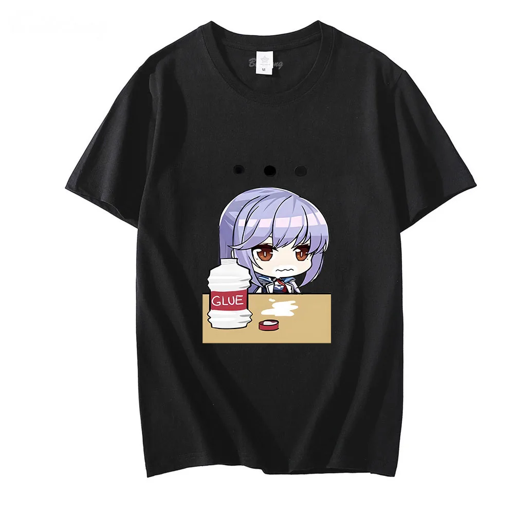 Azur Lane Essex Tshirts 100% Cotton Shirt Print Graphic T Shirts Unisex Summer T-shirts Kawaii Anime Clothes Loose Short Sleeve