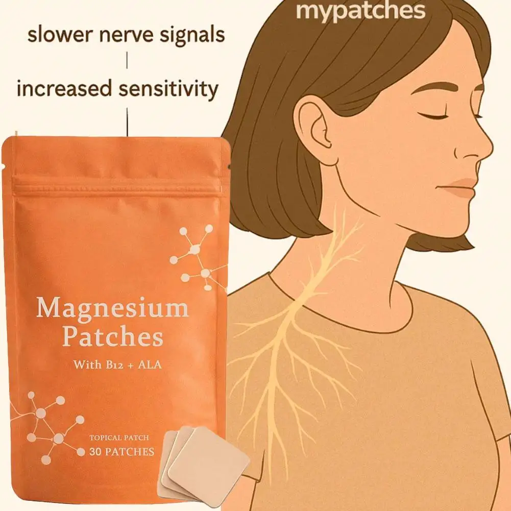 

Магниевые пластыри для ухода за телом: защита и питание кожи, подчеркивание контуров тела, легкие ухаживающие пластыри, 30 штук