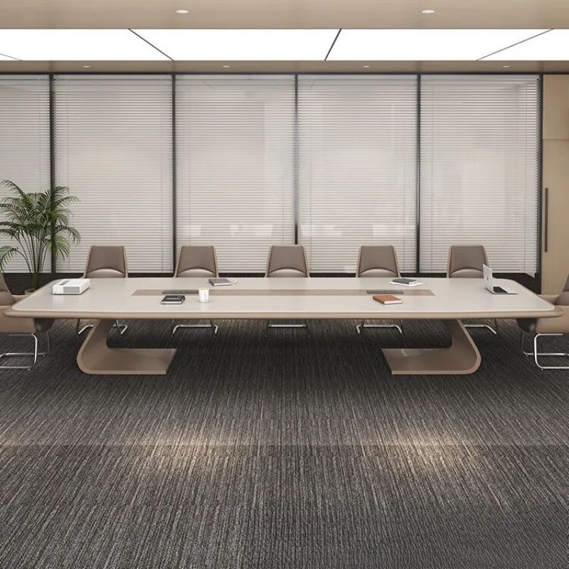 Simple modern paint office strip meeting size training negotiation simple table and chair combination