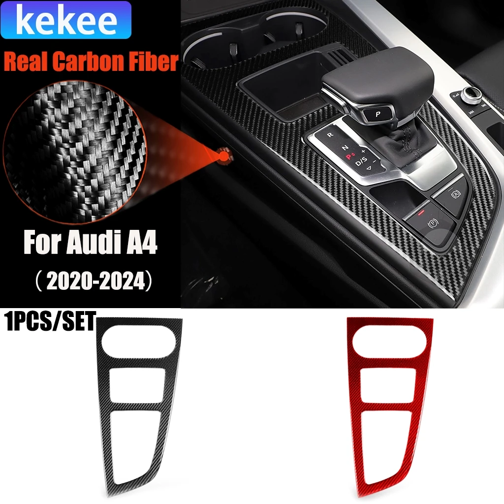 

Автомобильные аксессуары из углеродного волокна, панель переключения передач, модифицированная внутренняя накладка, мягкая наклейка для Audi A4 A4L RS4 S4 2020-2024