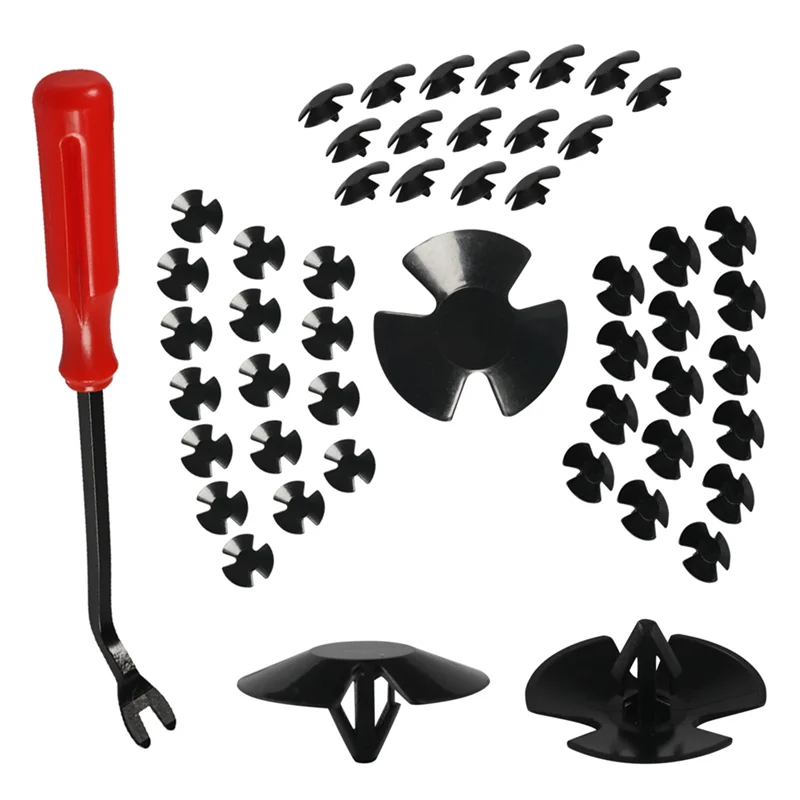 

50Pcs Hood Insulation Retainer Clips With Fastener Remover For Jeep Grand Cherokee Chrysler Dodge Ram, Replace 4878883AA