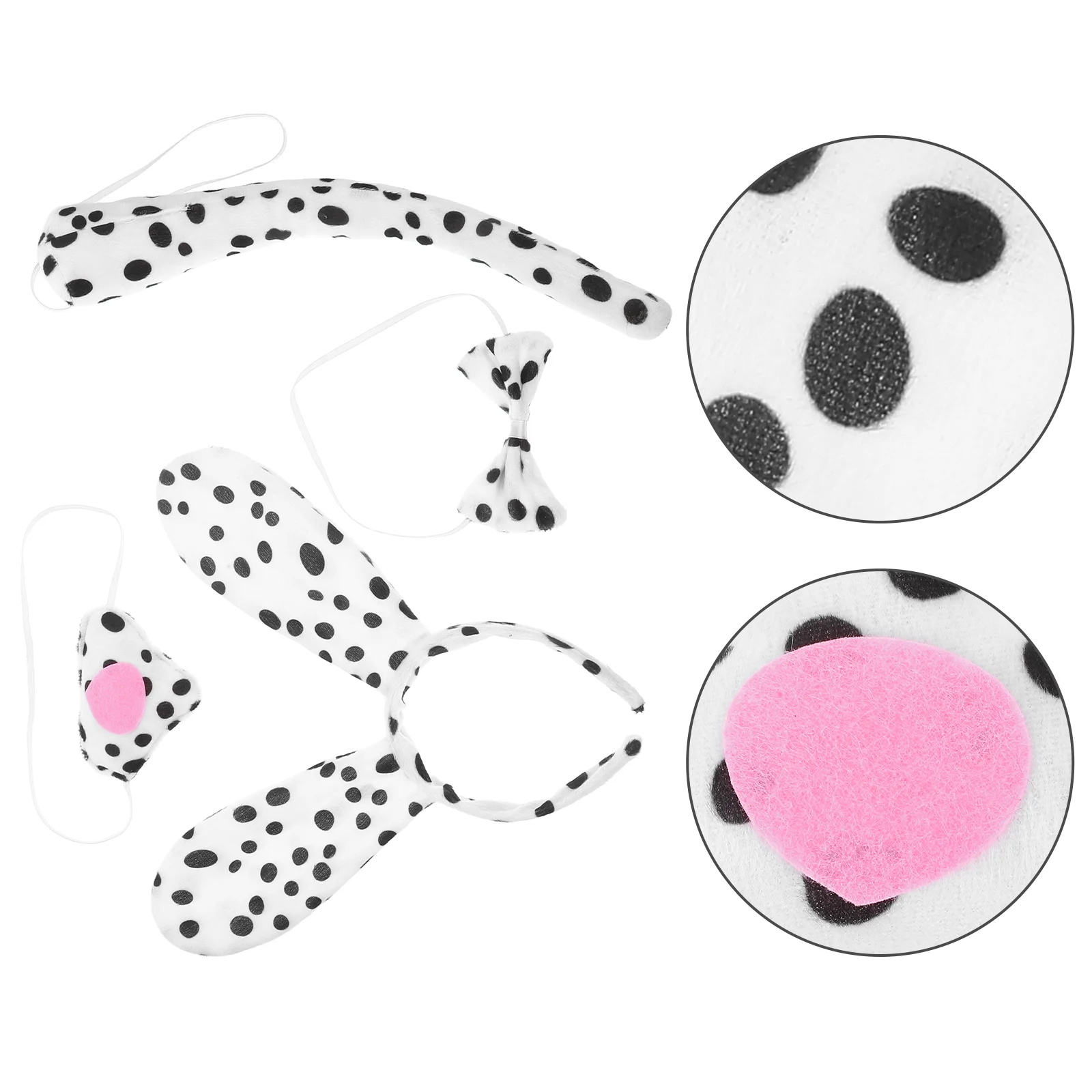 1 مجموعة الكلب زي الاطفال جرو عقال آذان لينة مقاطع الشعر واقعية الحيوان اكسسوارات حفلة تجهيزات حفلة الهالوين الكلب #3