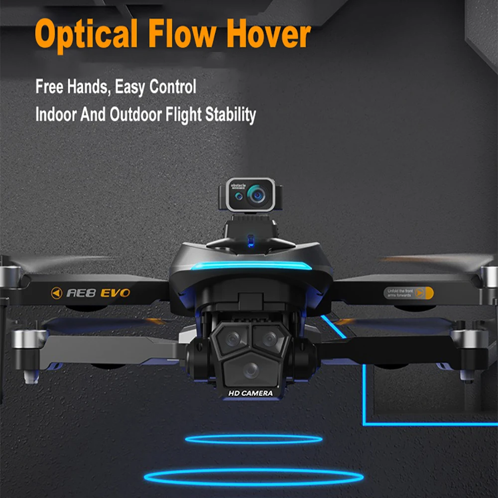 AE8 EVO Drone HD 4 kamera 5G WiFi 360 ° Laser unikanie przeszkód bezszczotkowy silnik 8K GPS powrót zdalnie sterowany Quadcopter zabawki drony