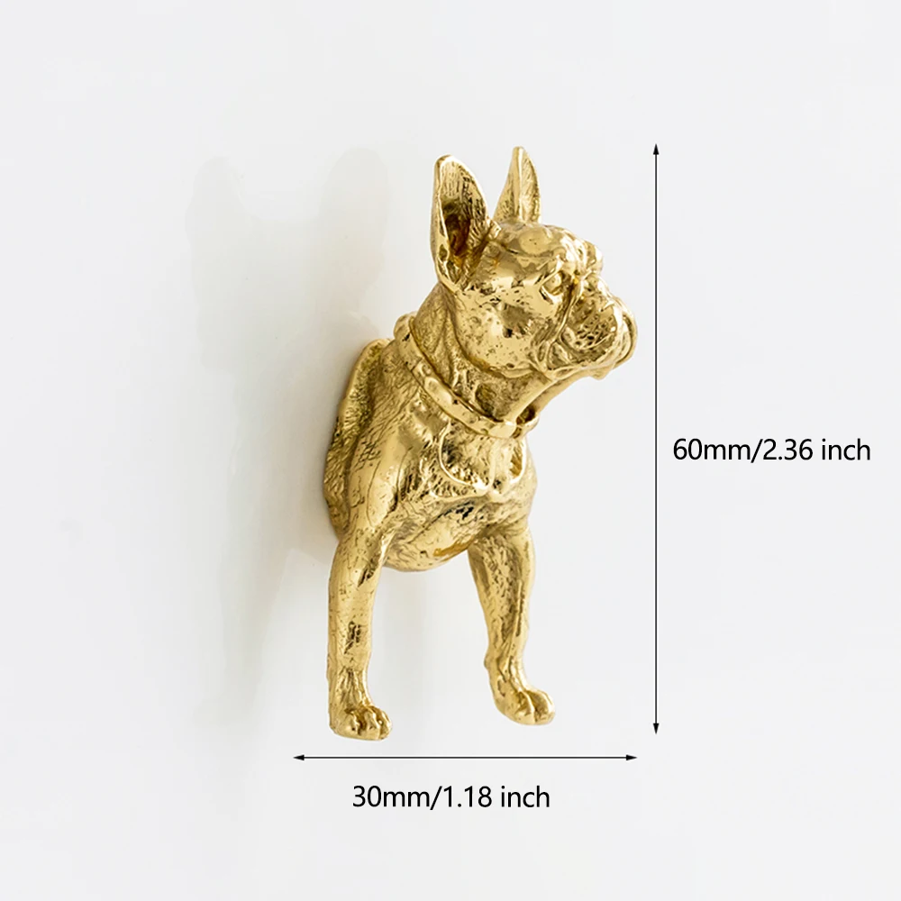 황동 개 머리 캐비닛 문짝 손잡이, 골드 개 꼬리 서랍 당기기, 주방 손잡이, 나이트 스탠드 당기기, 홈 데코 드레서 손잡이 하드웨어