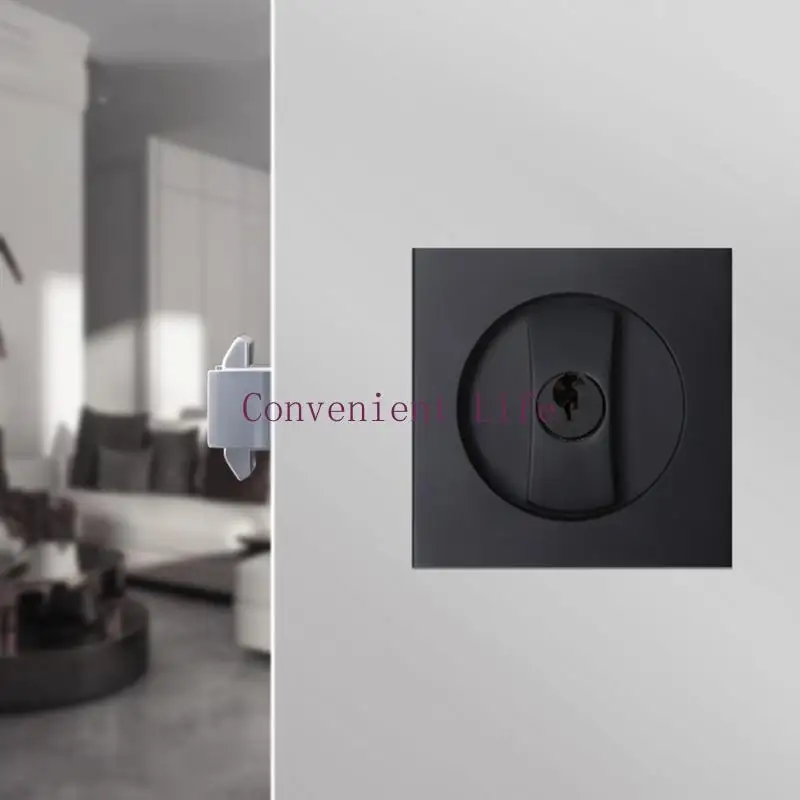 

L1EE Privacy Pocket Door Locks Polished-Bed Bath Pocket Door Lock Invisible Recessed