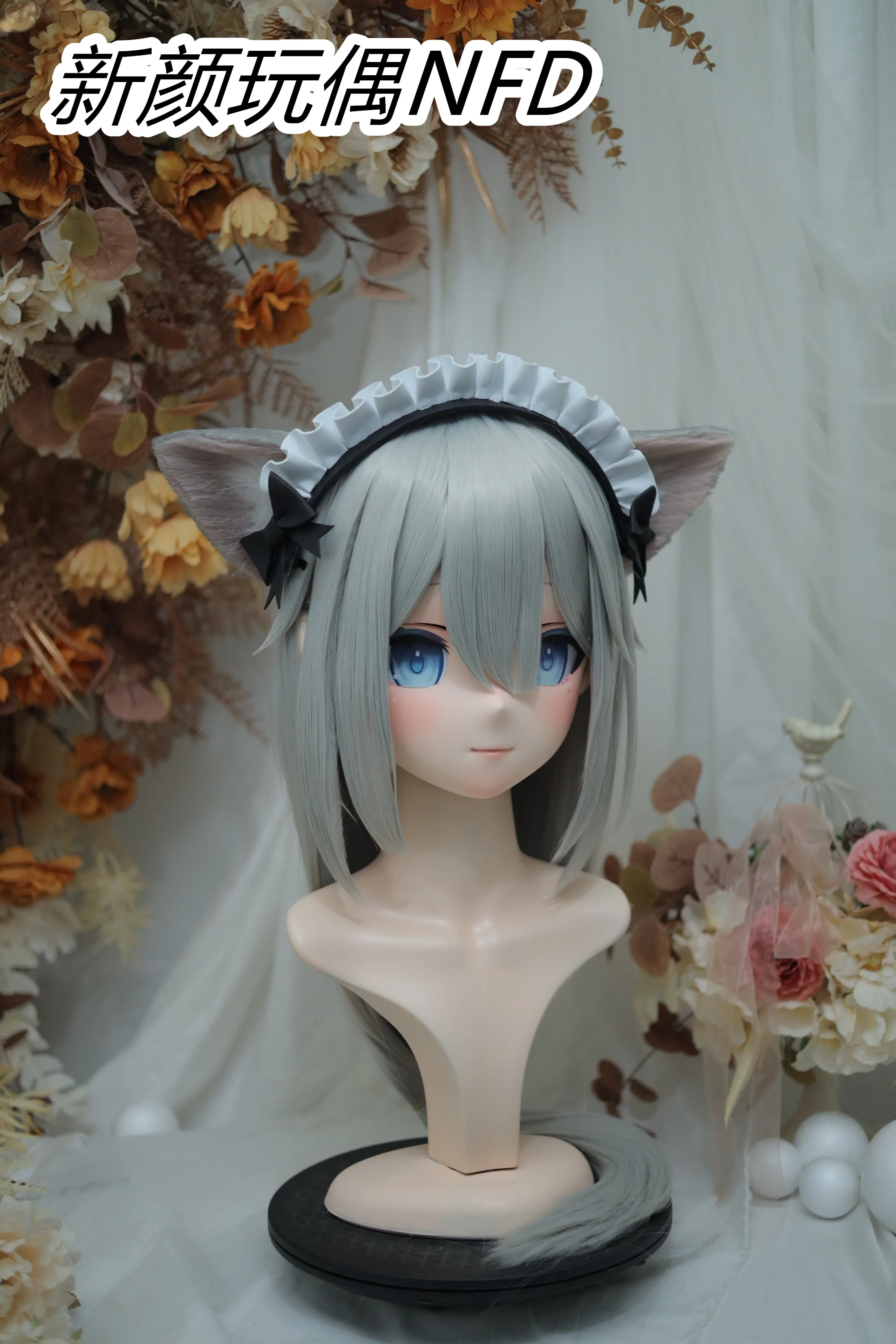 (NFD-1718)  Customize Character Female/Girl Resin Kig Full Head With Lock Anime Cosplay Japanese Animego Kigurumi Mask