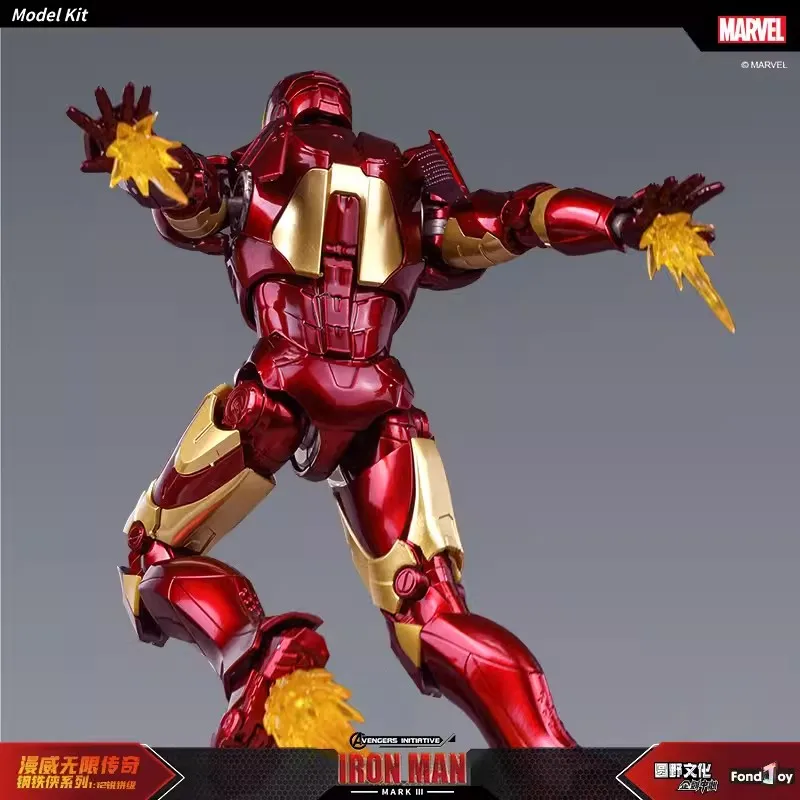 Marvel Iron Man MARK III Fondjoy 1/12 Ratio Models Kit Infinity Saga MK3 Mecha Assembly Action Figure Joint Movable Kids Toys