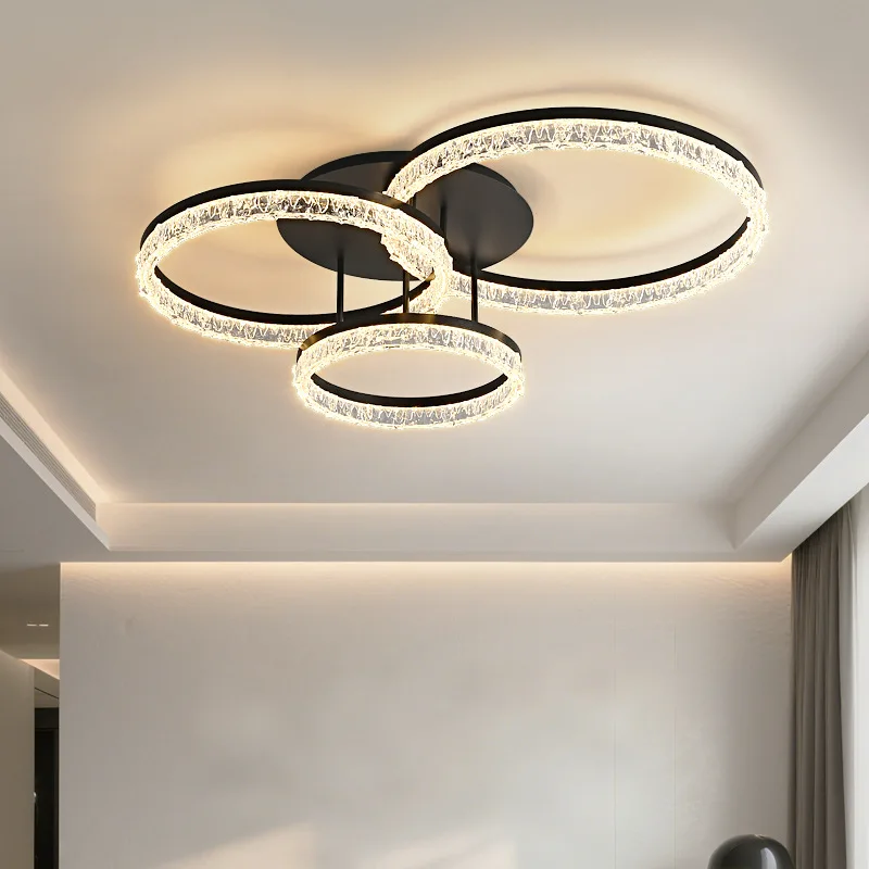 

2025 new Zhongshan lamps, living room main lamp ceiling lamp explosion simple light luxury advanced ice crack