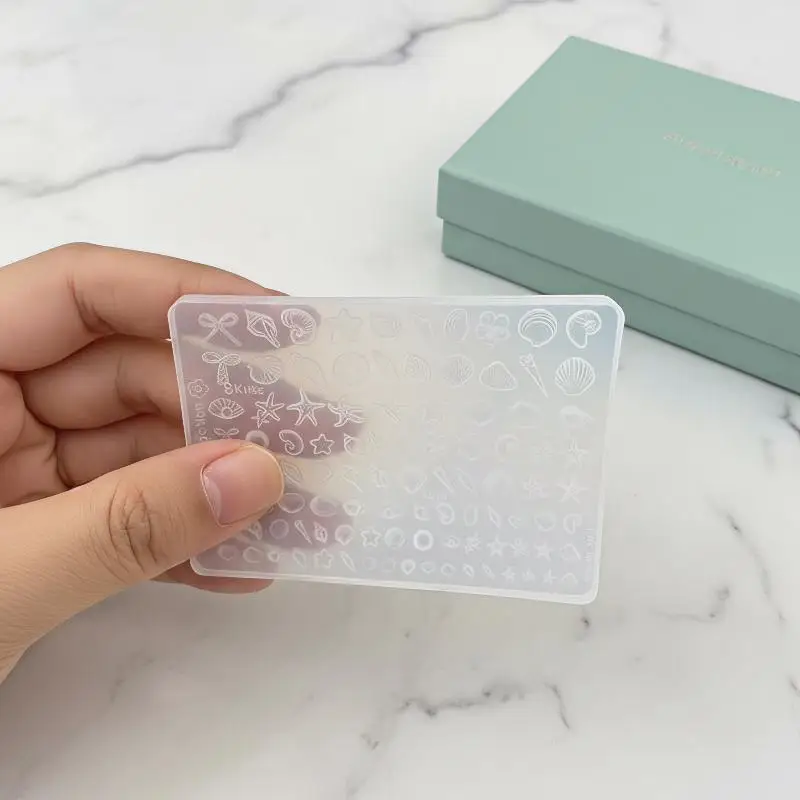Silicone Nail Art Stamping Mold Cute Star Moon Bow Prints Durable Non-Stick Reusable Manicure Tool for Nail Techs