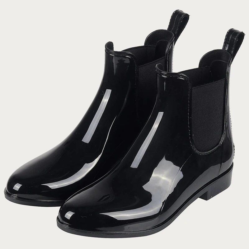 Bebealy stivali da pioggia corti da donna impermeabili Slip On stivaletti alla caviglia estate Outdoor antiscivolo stivali da pioggia per la casa