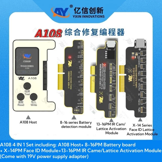 AY A108 BOX Face ID Programmer For iPhone X-16 Pro Max Dot Matrix