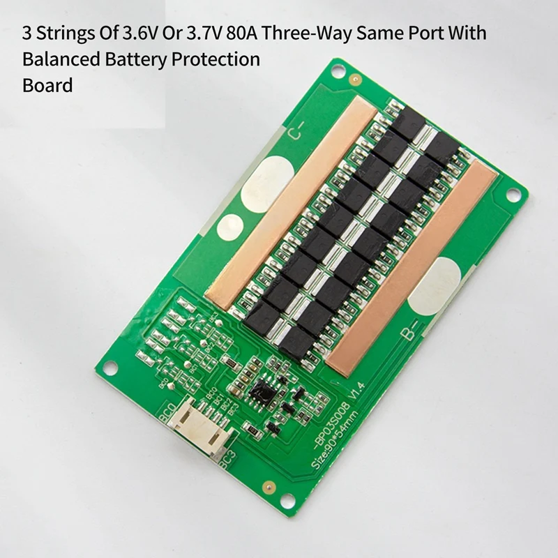 3 Series 3.6V/3.7V 80a Ternaire Dezelfde Poort Met Egalisatie Draagbare Omvormer All-In-1 Lithium Batterij Bescherming Plaat