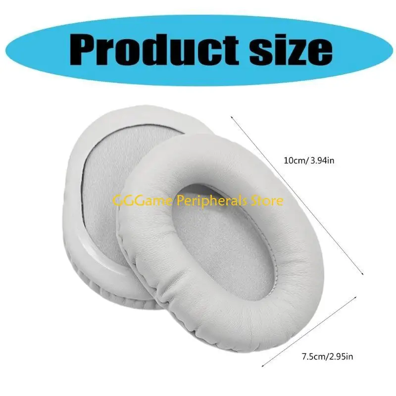 U55B Comfortabele spons-oorkussens Oorkussens Covers voor hoofdtelefoon Eiwitleer/maasmouwen voor muziekliefhebbers